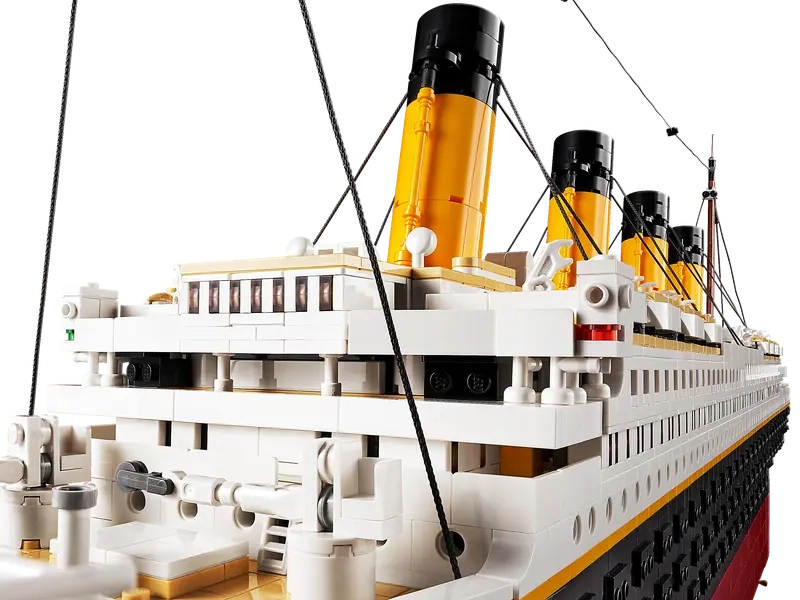(9090-tlg. Set) Icons Klemmbausteine Spielzeug Kreuzfahrtschiff Modell Bausatz (10294) - Titanic