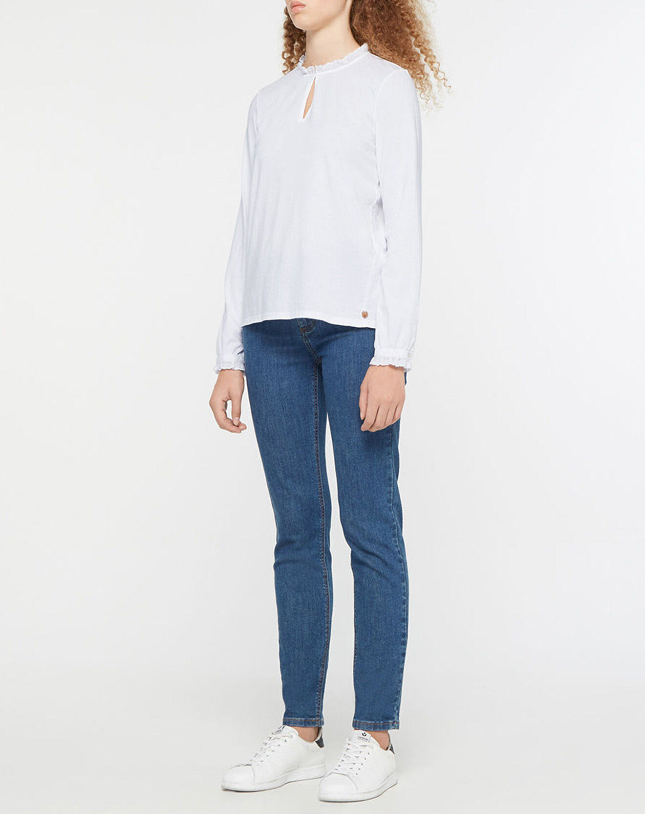 Yerse Blouse 100% Coton Bio Martine blanche