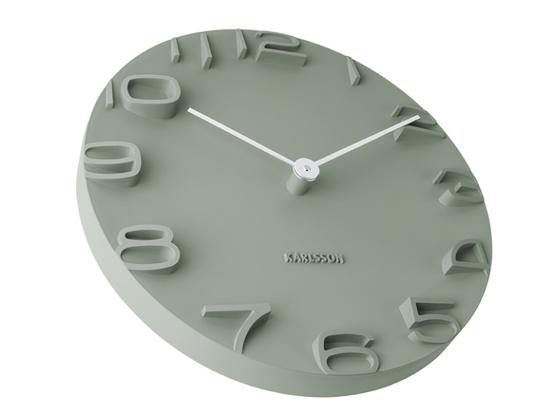 Wall Clock On The Edge KA5311GY Warm grey