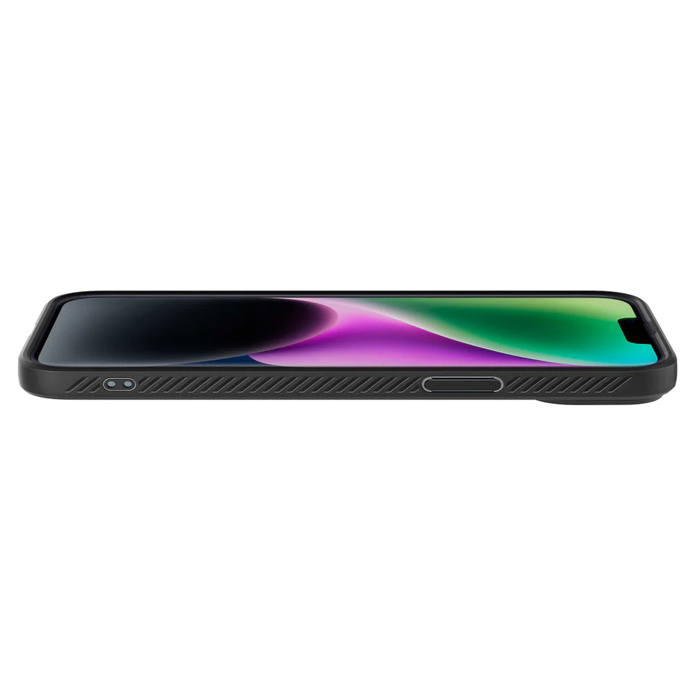 iPhone 14 Liquid Air Case Gummi Hülle (ACS05037) - Schwarz (Matt)