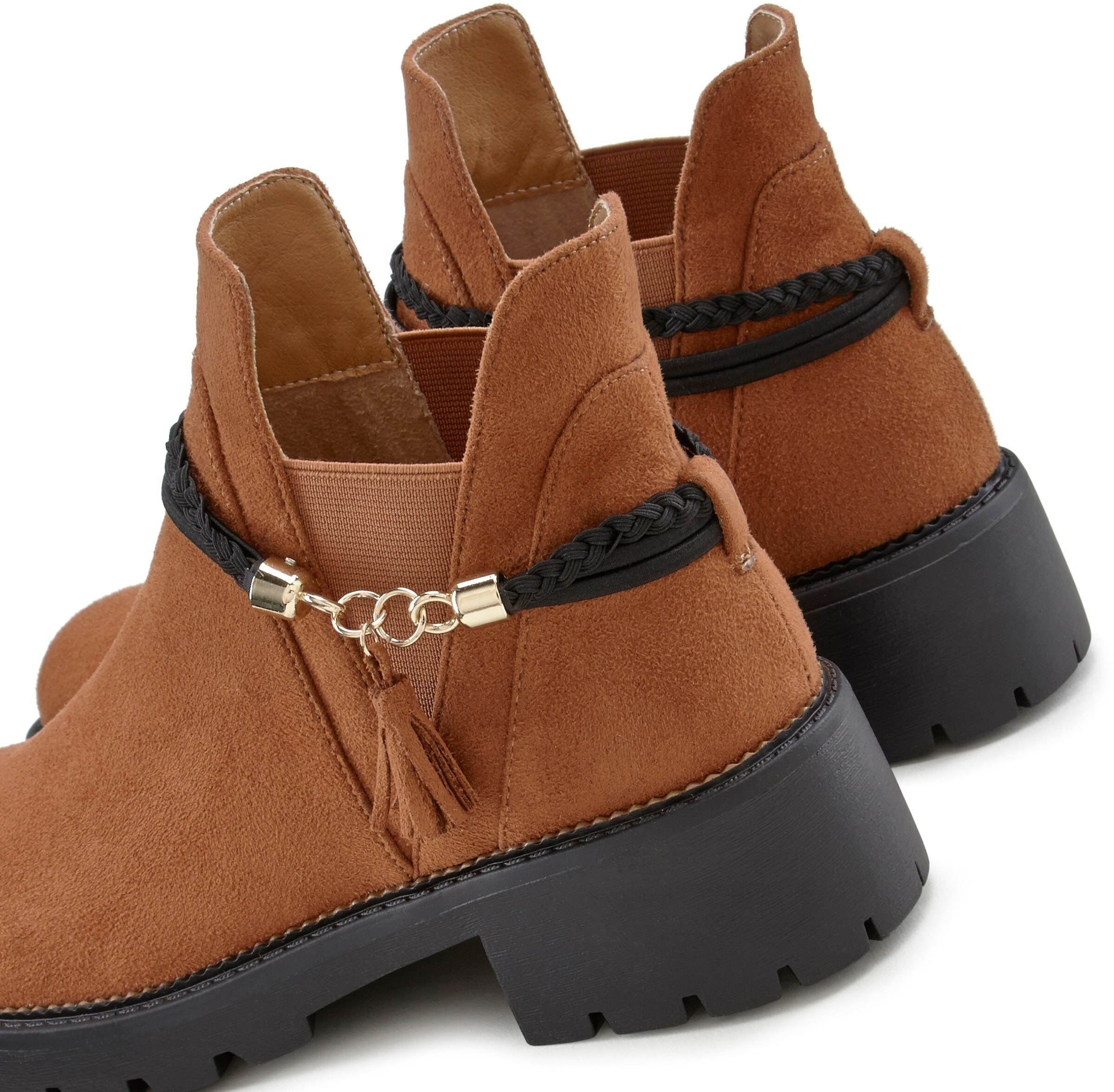 LASCANA Chelseaboots in camelfarben