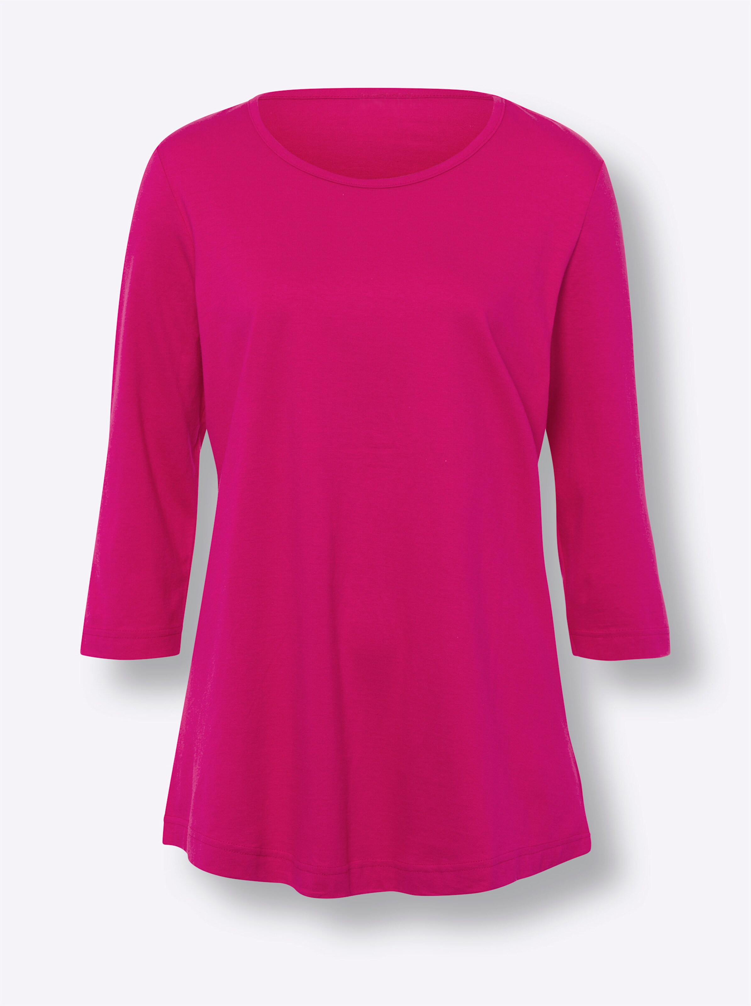 Longshirt in royalblau + pink