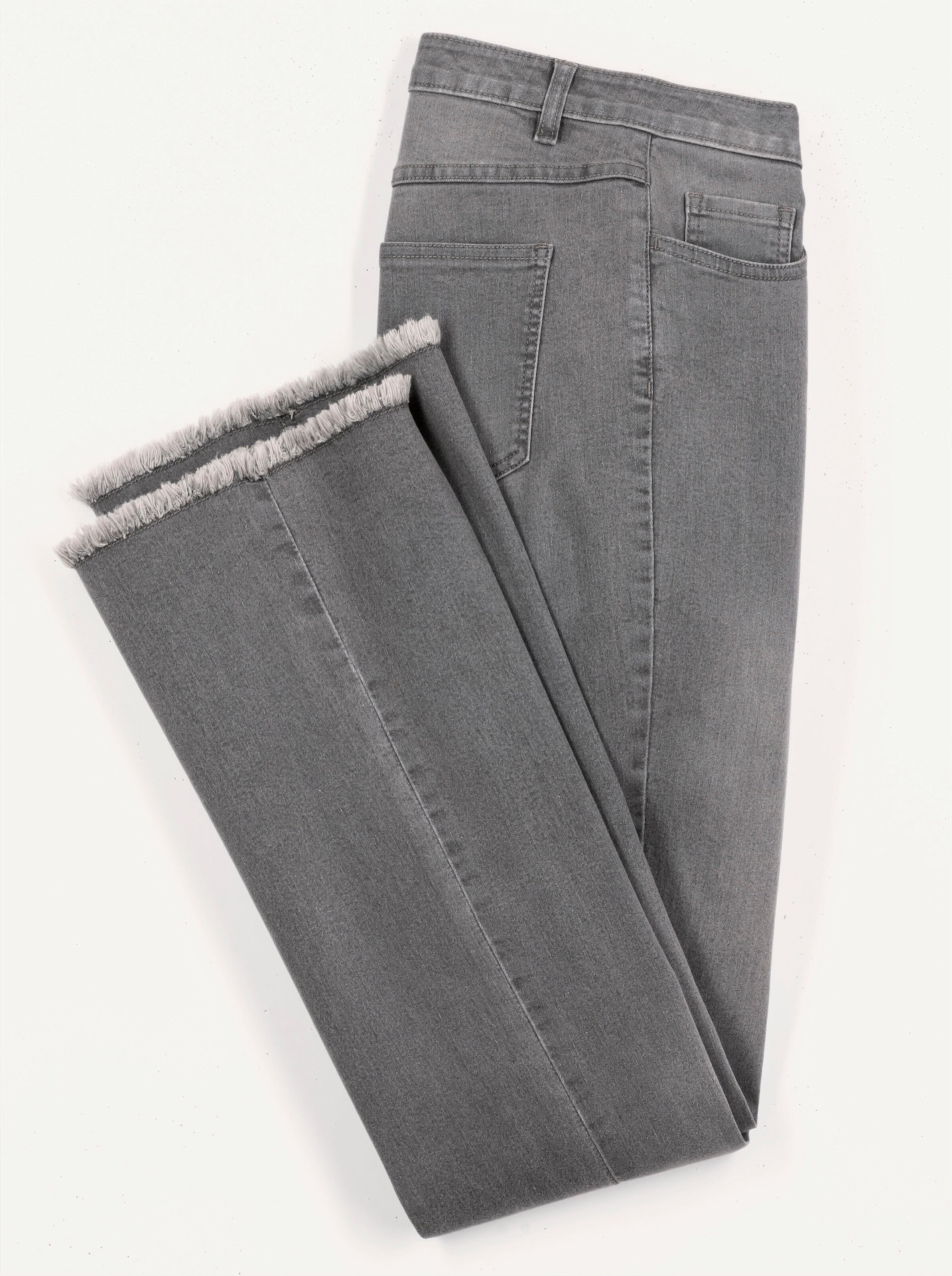 Bootcut-Jeans mit Fransen