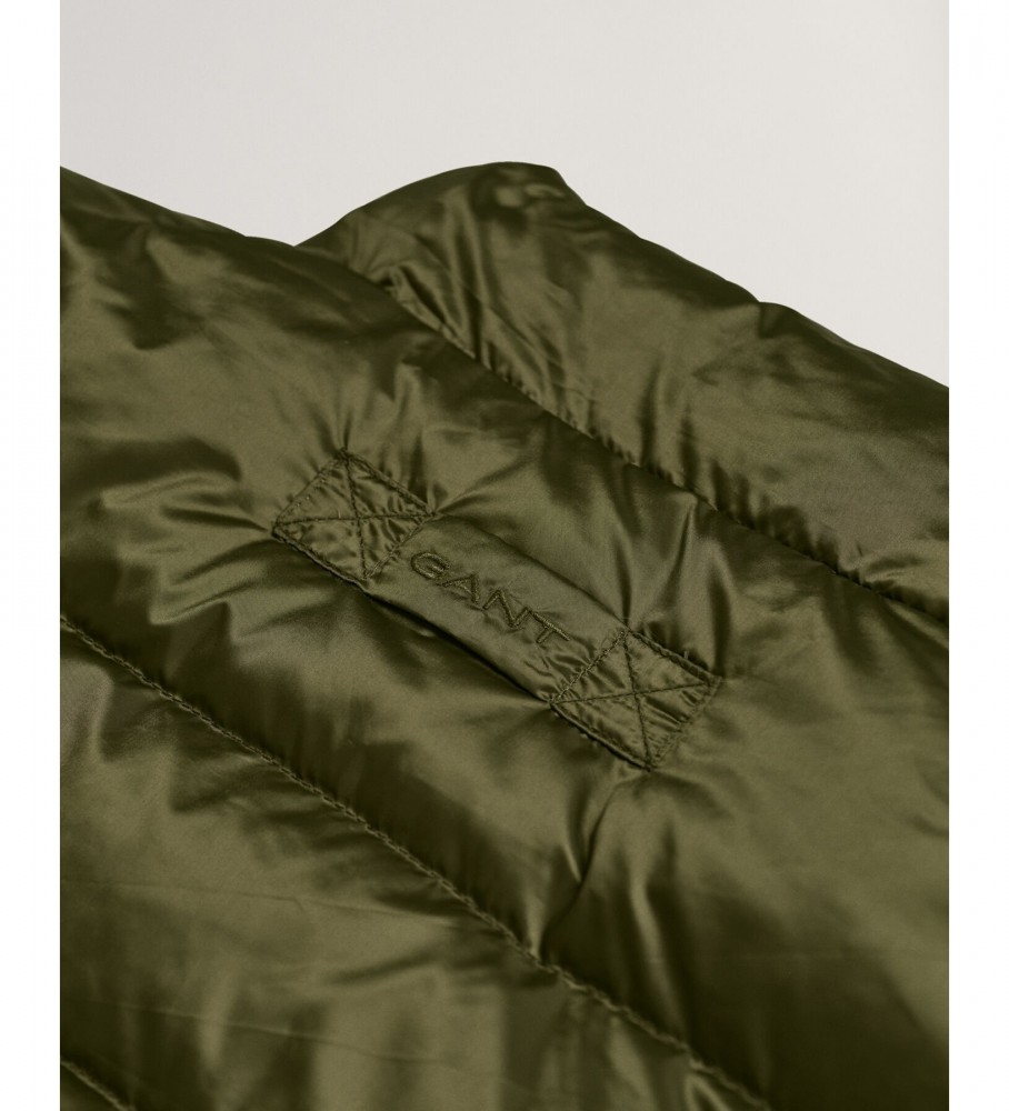Jaqueta de plumas verde leve Gant