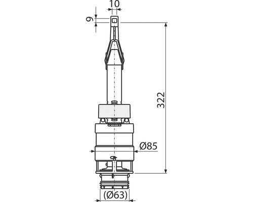 Afvoerklep voor 850mm element veporit.