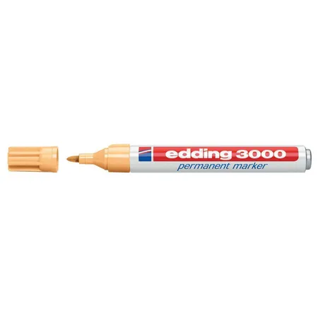 edding 3000 Permanentmarker, 1.5-3mm, Rundspitze, hellorange