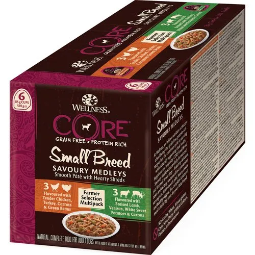 CORE Small Breed Savoury Medleys Farmer Multipack 510g - (4 pk/ps)