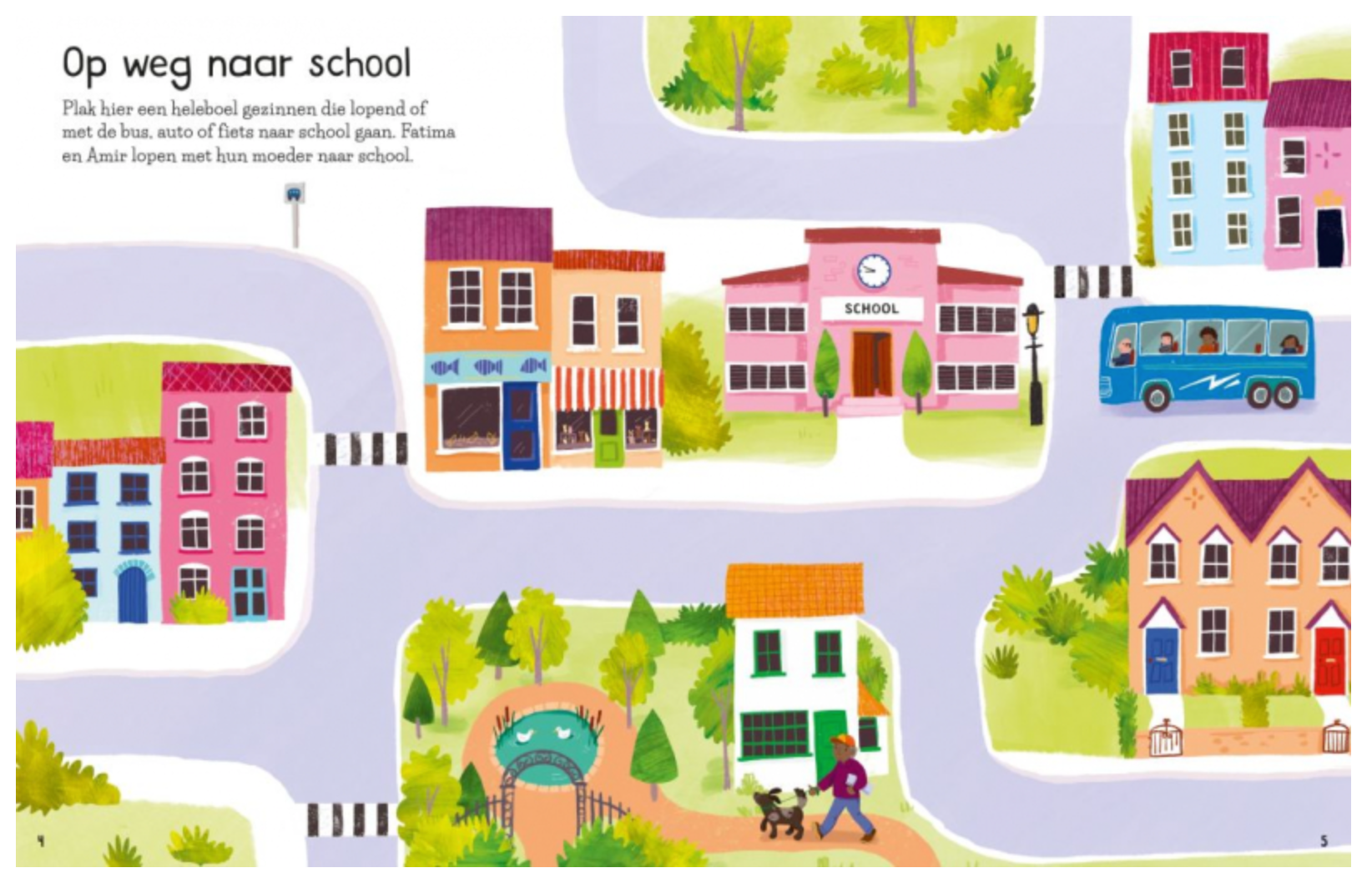 eerste stickerboek, voor het eerst naar school