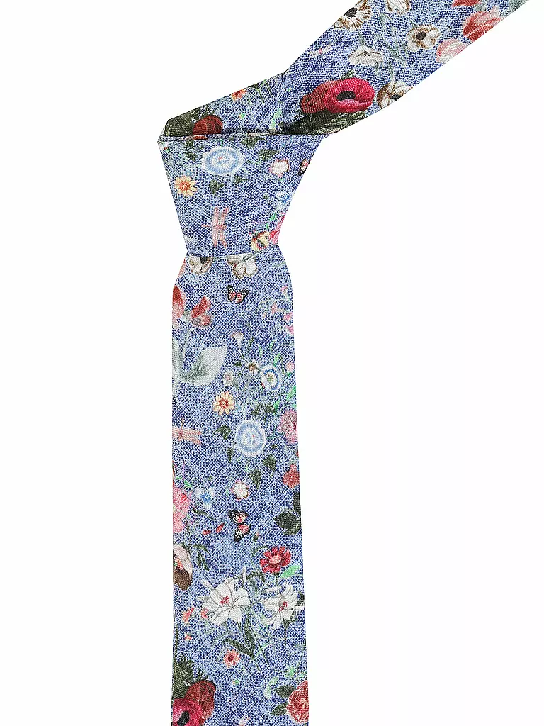 SEIDENFALTER Krawatte PRINCE BOWTIE blau