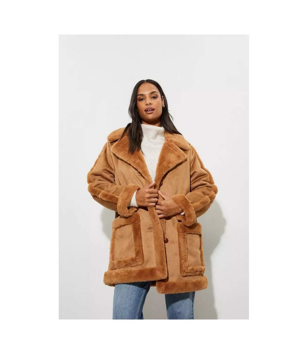 Dorothy Perkins - Manteau LUXE - Femme (Caramel) - UTDP541