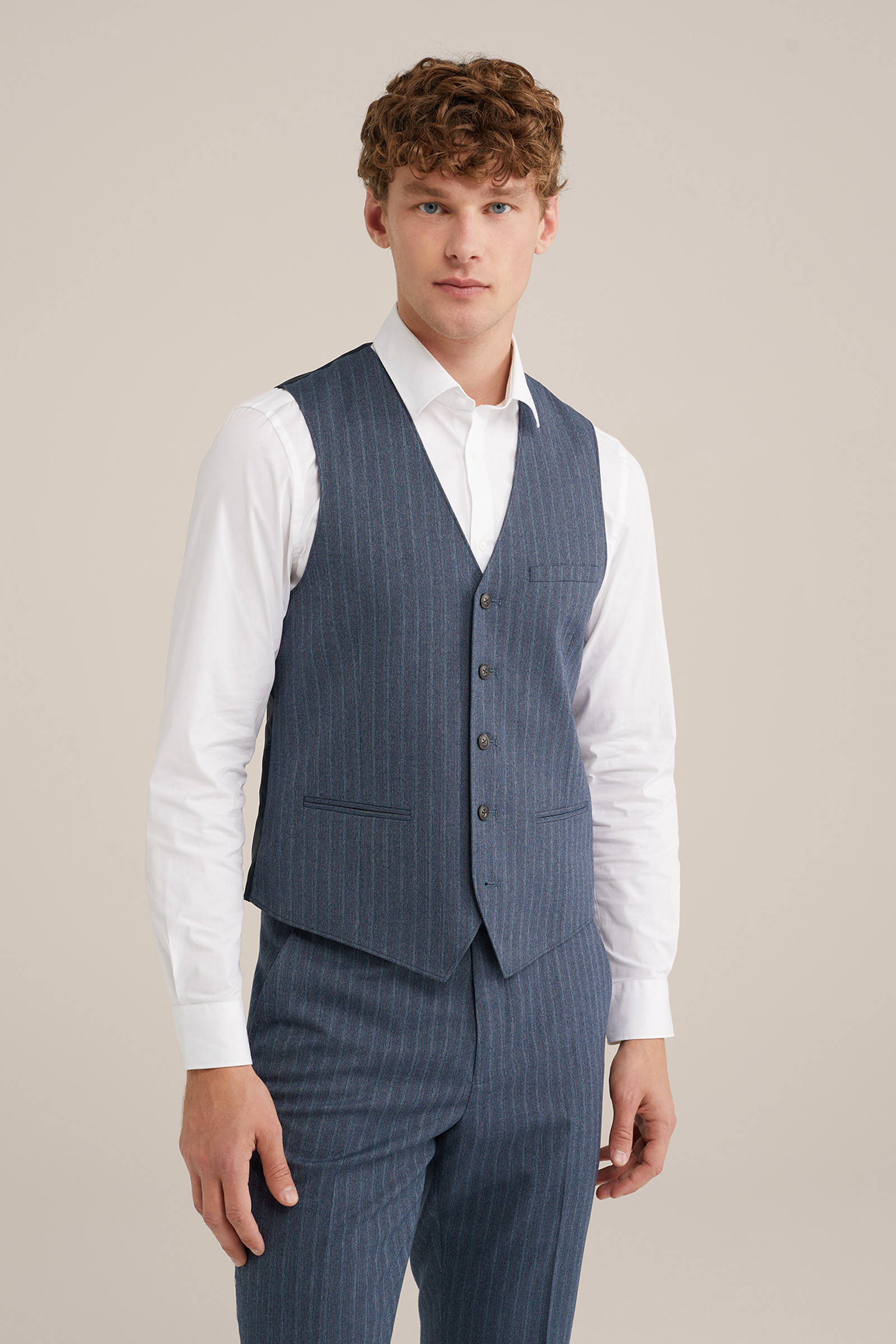 WE Fashion gilet grijsblauw