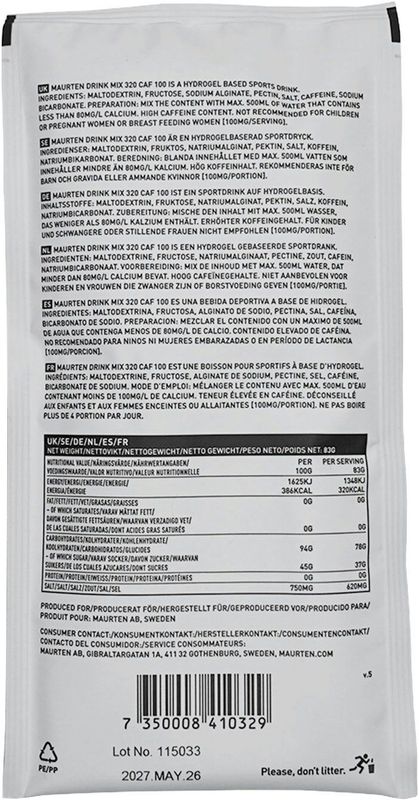 Maurten - Drink Mix 320 CAF 100 - Sportdrank - 100 mg Cafeïne - 500 ml Water