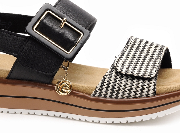 Remonte nu pieds plats femme d1j53 noir