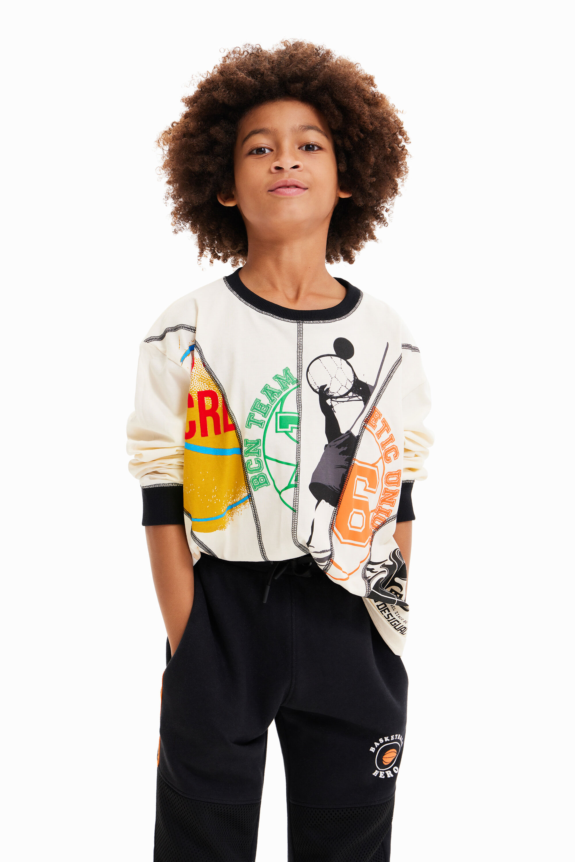 T-shirt patchwork sport