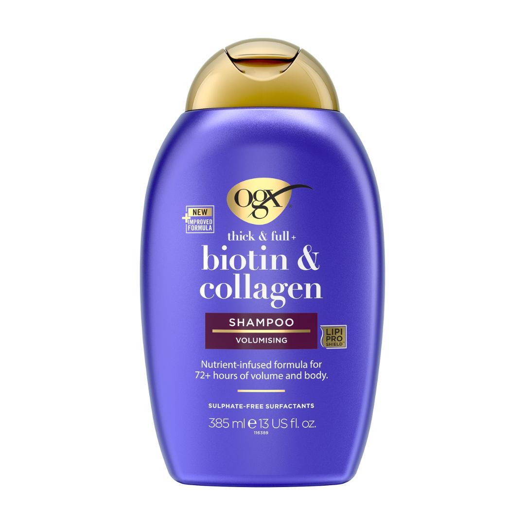 OGX Biotin Collagen Champô volumizante de Biotina e Colagénio - 385ml