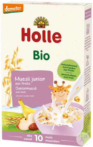 Holle Muesli Junior Multicéréales Aux Fruits Dès 10 Mois Bio 250g