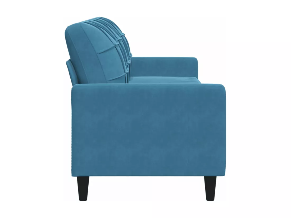 Canapé à 3 places Bleu 210 cm Velours