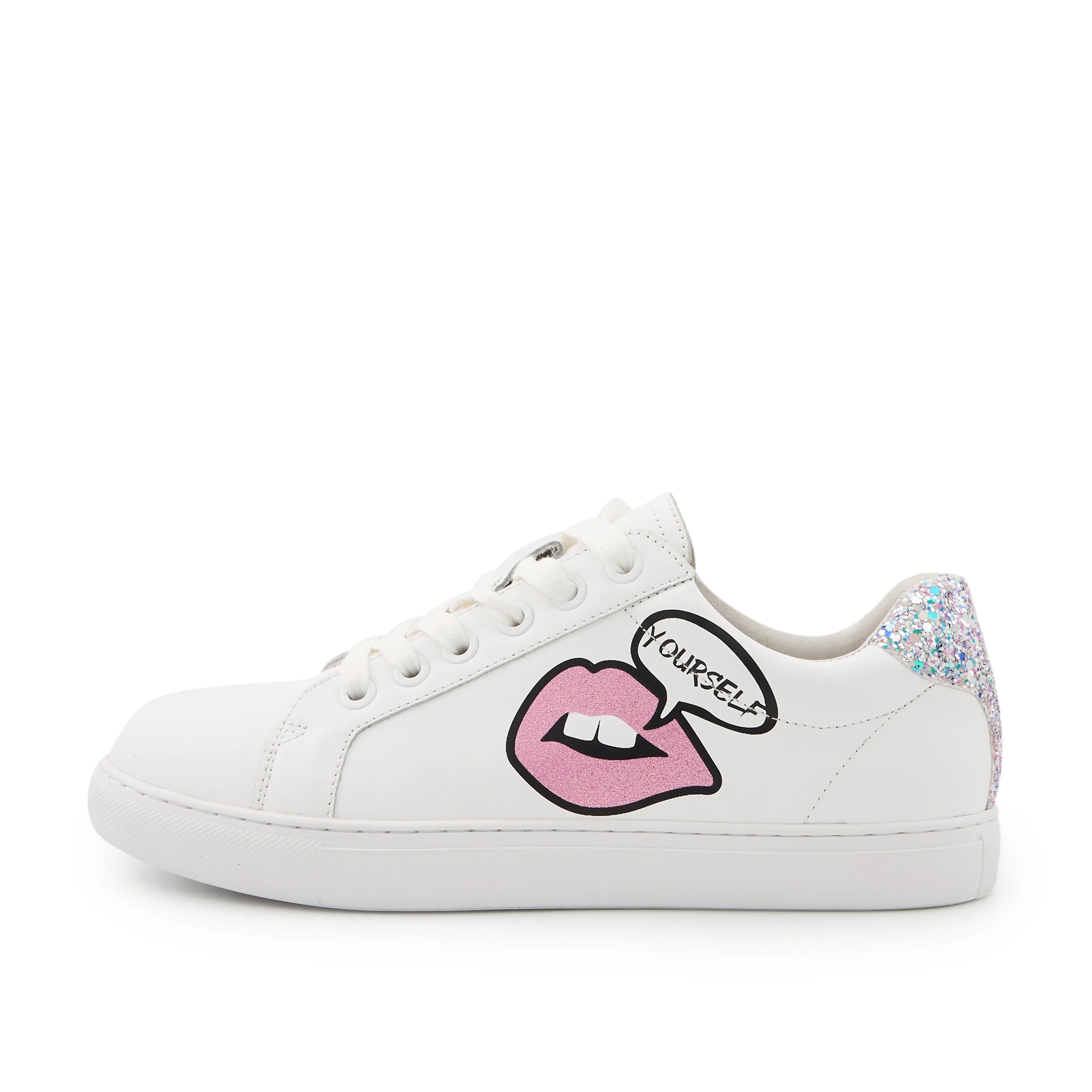 SIMONE ENJOY YOURSELF - Sneakers en cuir | Blanc