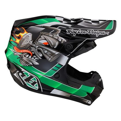 Casque cross TroyLee design SE4 POLYACRYLITE CARB MIPS 2024 - Vert