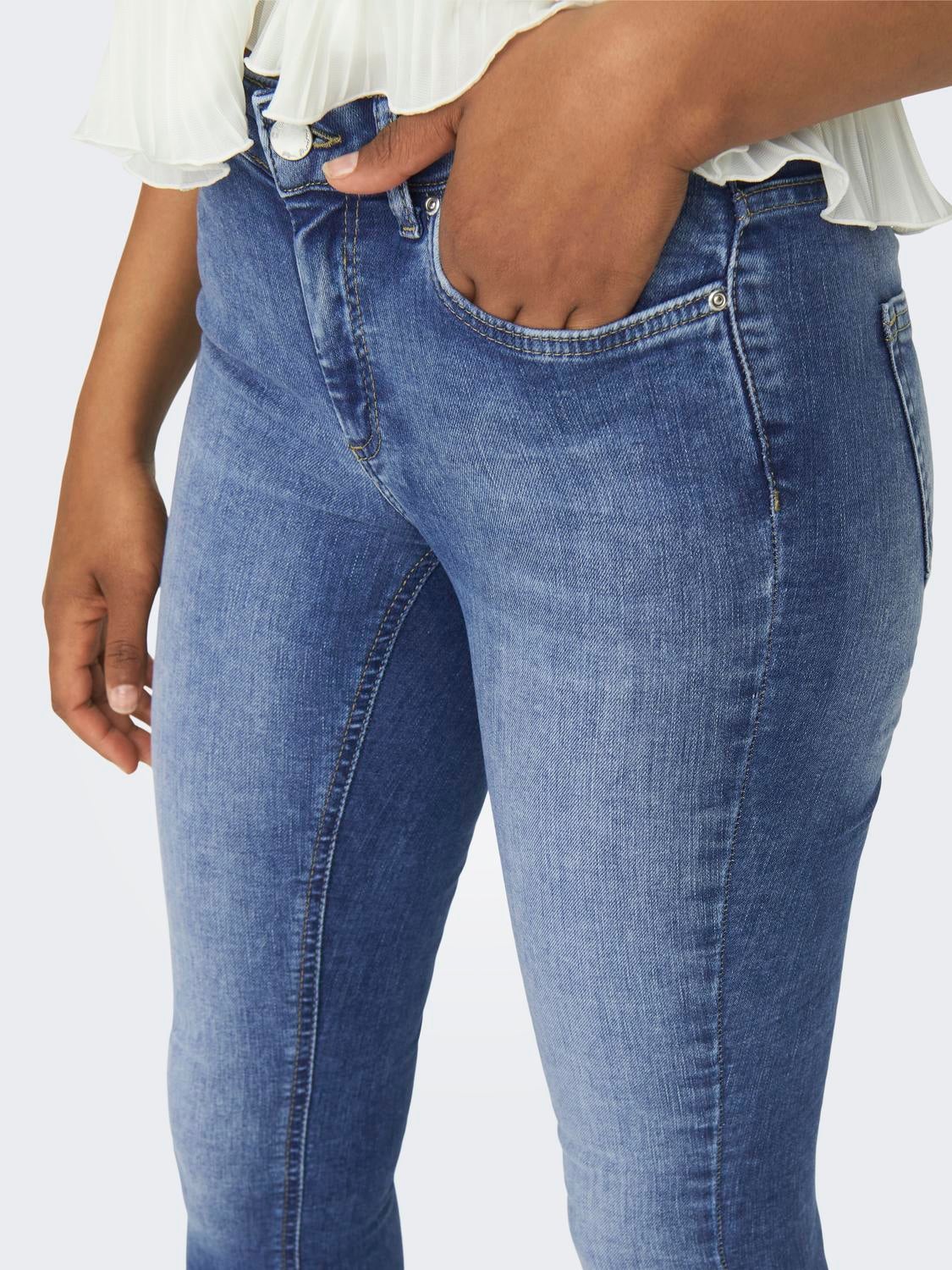 ONLBLUSH Mittlere Taille Skinny Fit Jeans Medium Blue Denim