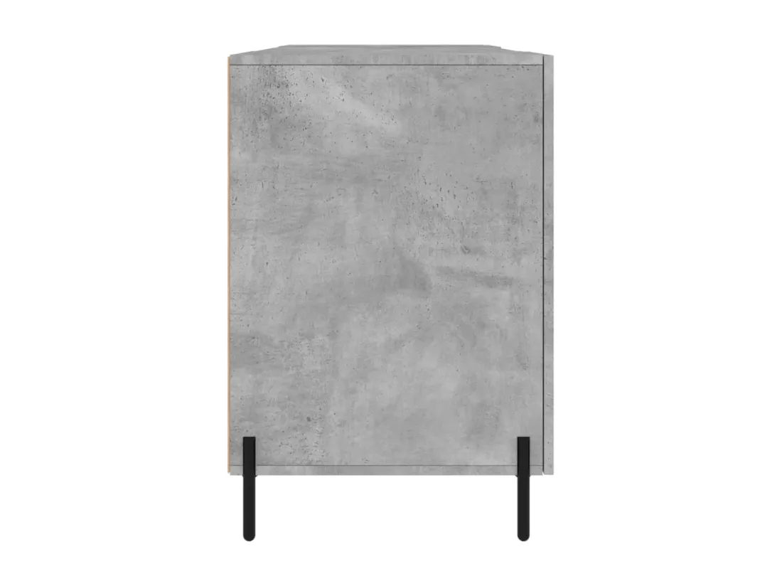 Bureau gris béton 140x50x75 cm bois d'ingénierie