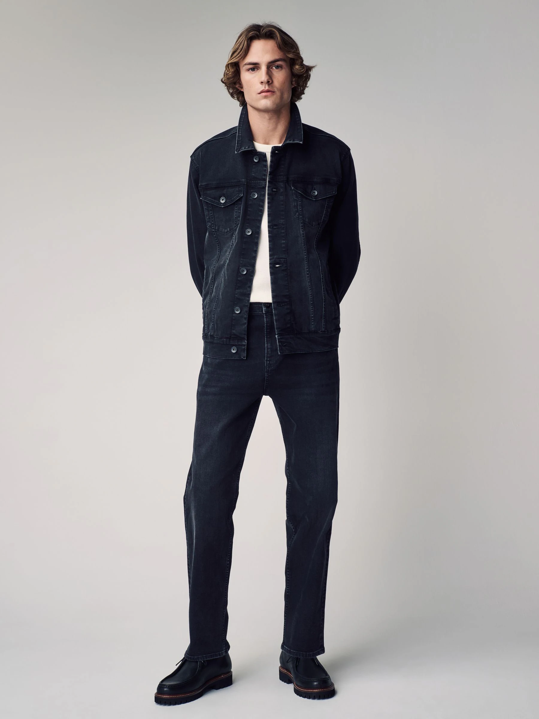 Zwart - Rechte, klassieke jeans met stretch