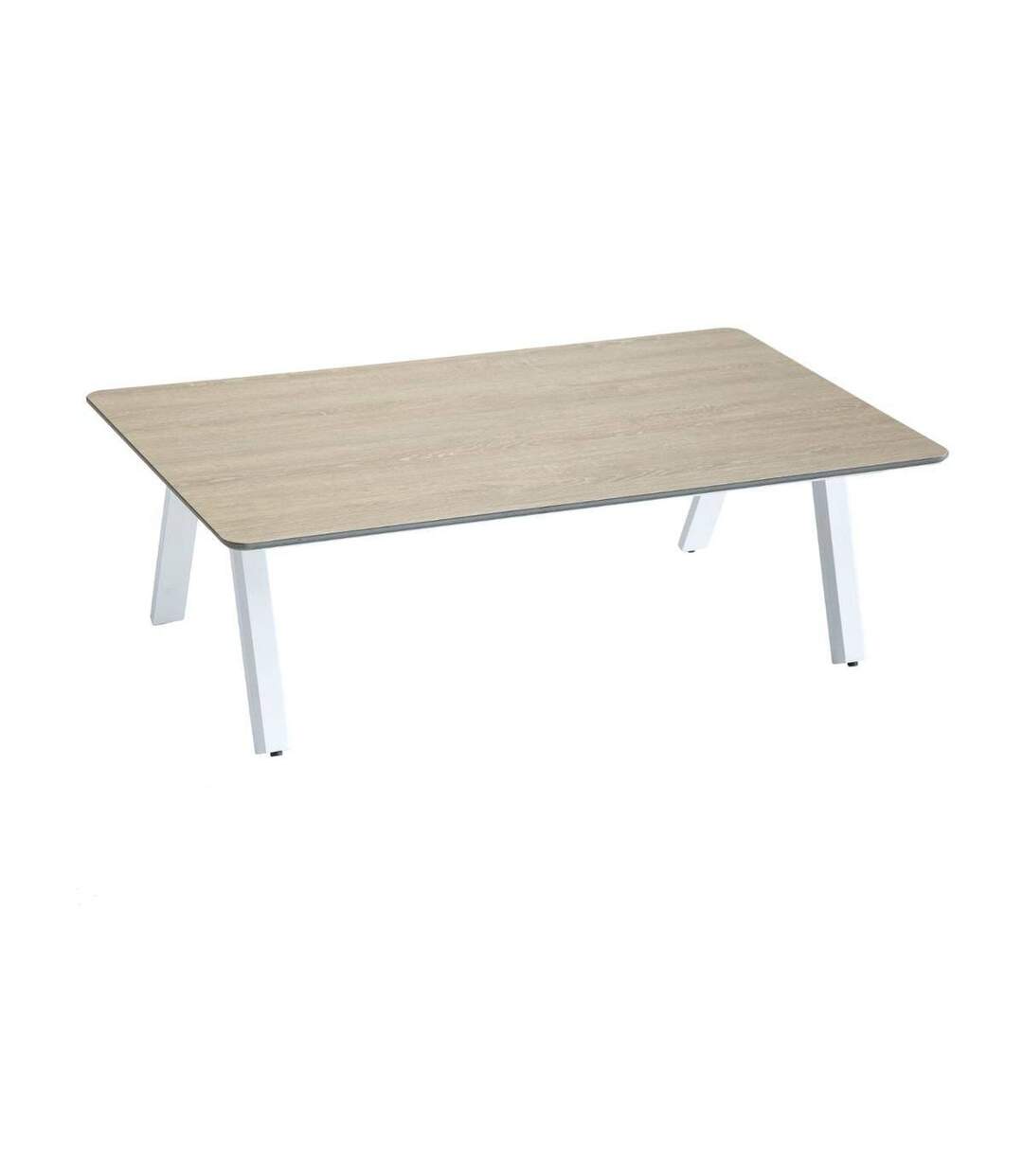 Salon de jardin Barcelone - 4 Places - Marron tonka et blanc
