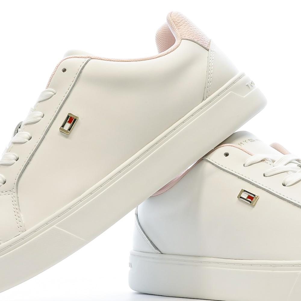 Tommy Hilfiger Baskets Blanches/Roses Femme Tommy Hilfiger FW0FW08072