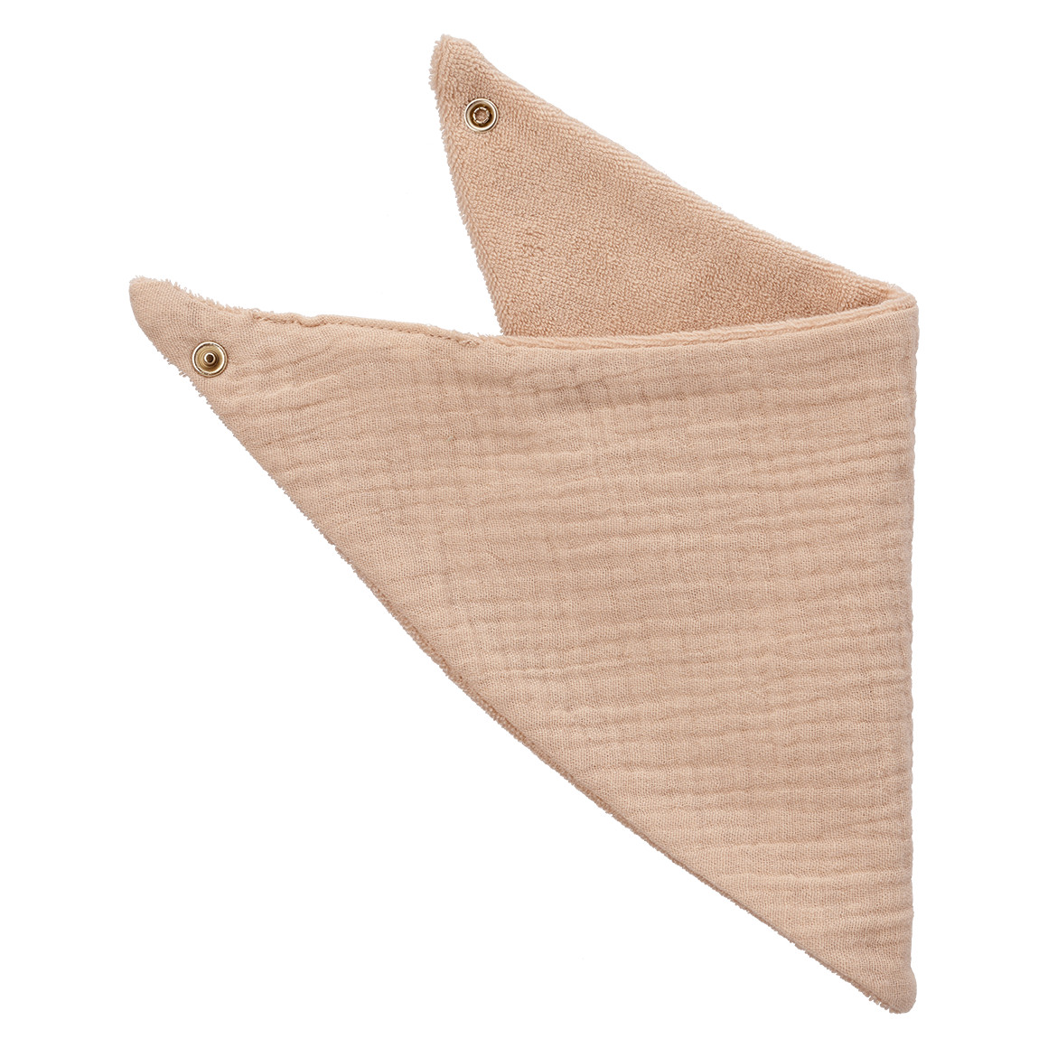Topomini Baby Musselin-Bandana mit Frottee-Innenseite beige