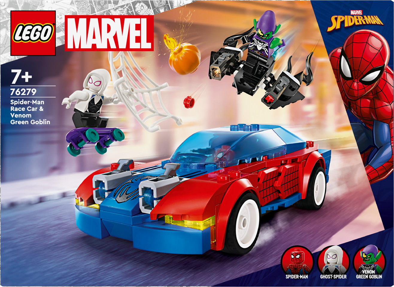LEGO Super Heroes - Spider-Mans racerbil og Venom Green Goblin (76279)