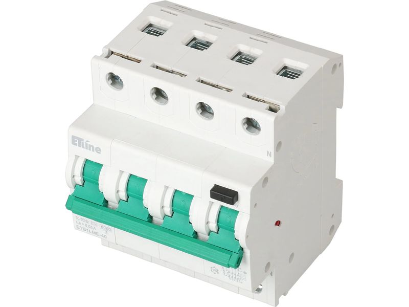 Max Hauri Build FI / LS 3P N 13 A Kombinationsschutzschalter
