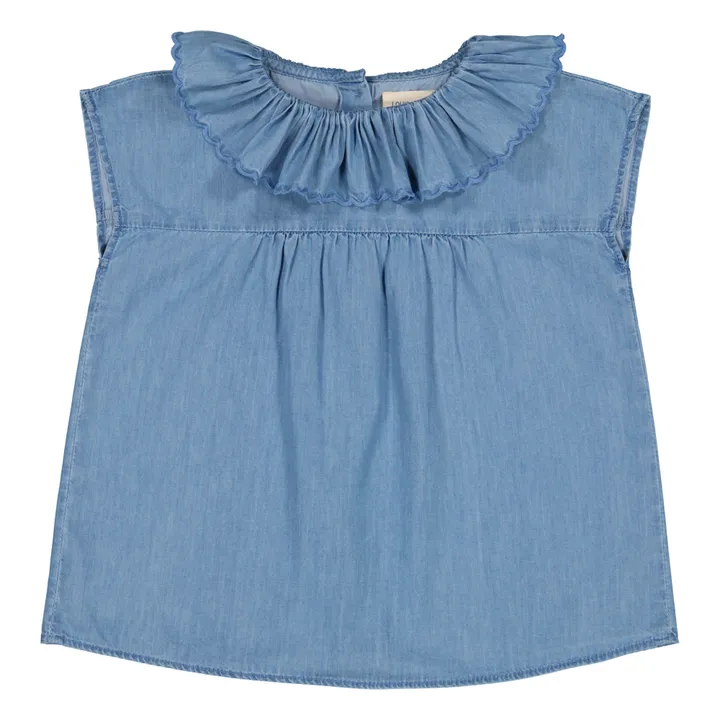Louis Louise Blouse Perrine Chambray | Bleu jean