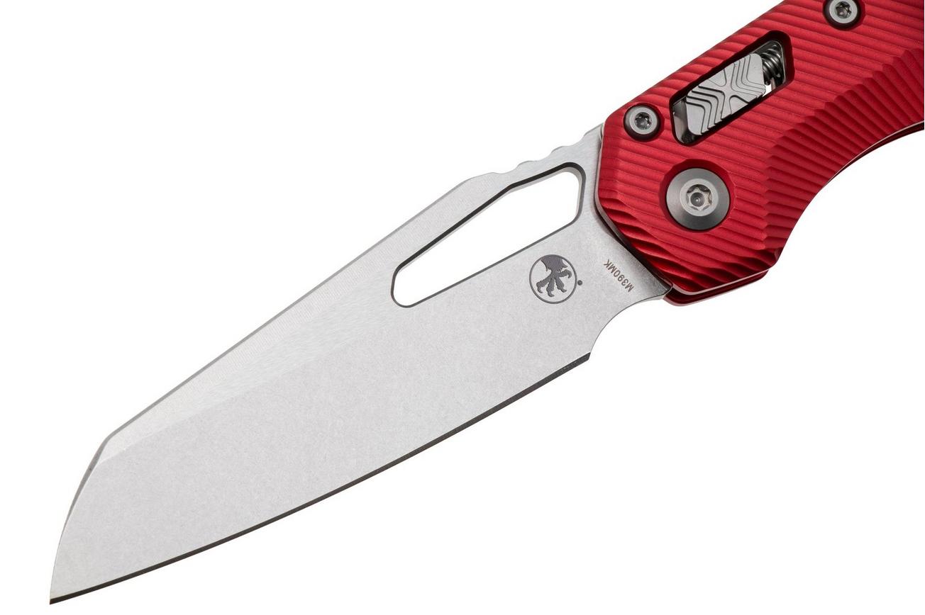 Microtech MSI Standard Issue 210-10FLRD, Stonewashed M390MK, Fluted Red Aluminum zakmes