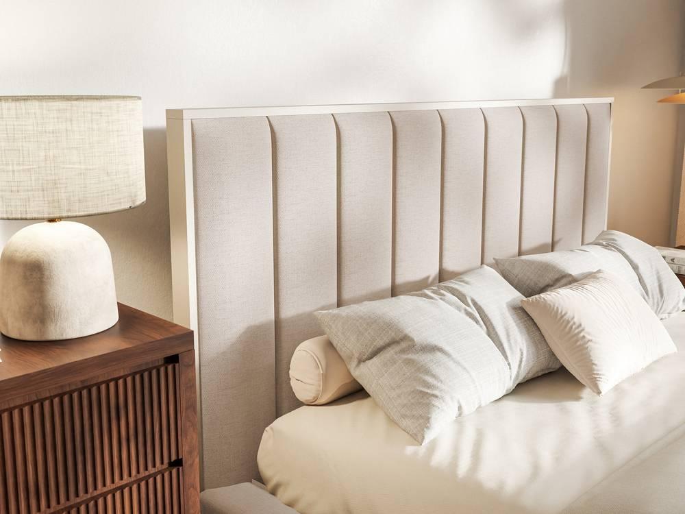 NADUVI Collection Bedframe Taavi chenille 180 x 200 cm