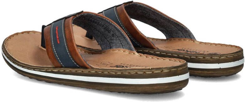 Rieker Comfortabele leren herenslipper Brown Heren