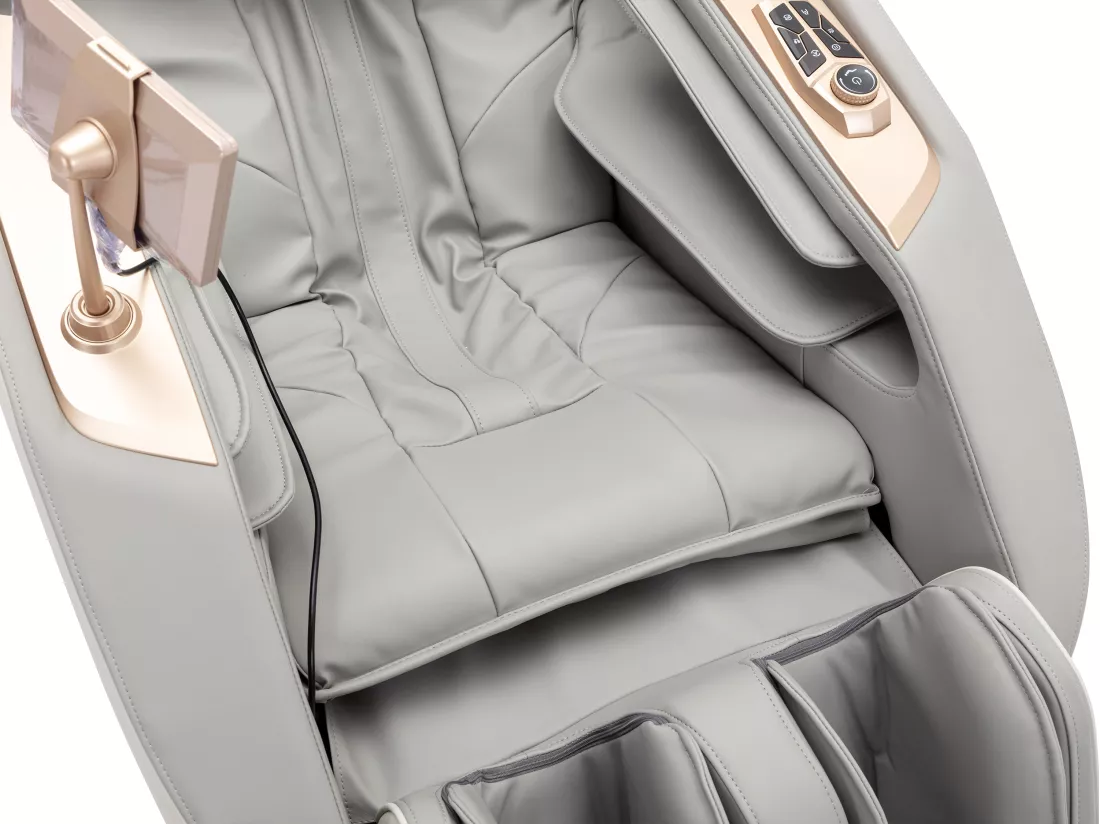 Fauteuil massant en simili - Système zero gravité - Gris - MOWATA