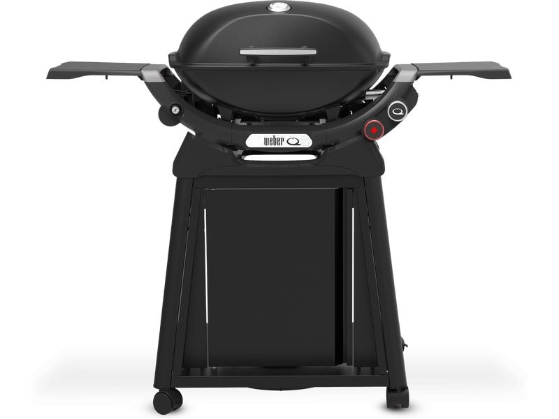 Weber Gasgrill Q2800N  mit Rollwagen Gasgrill mit Seitentischen und Rollwagen