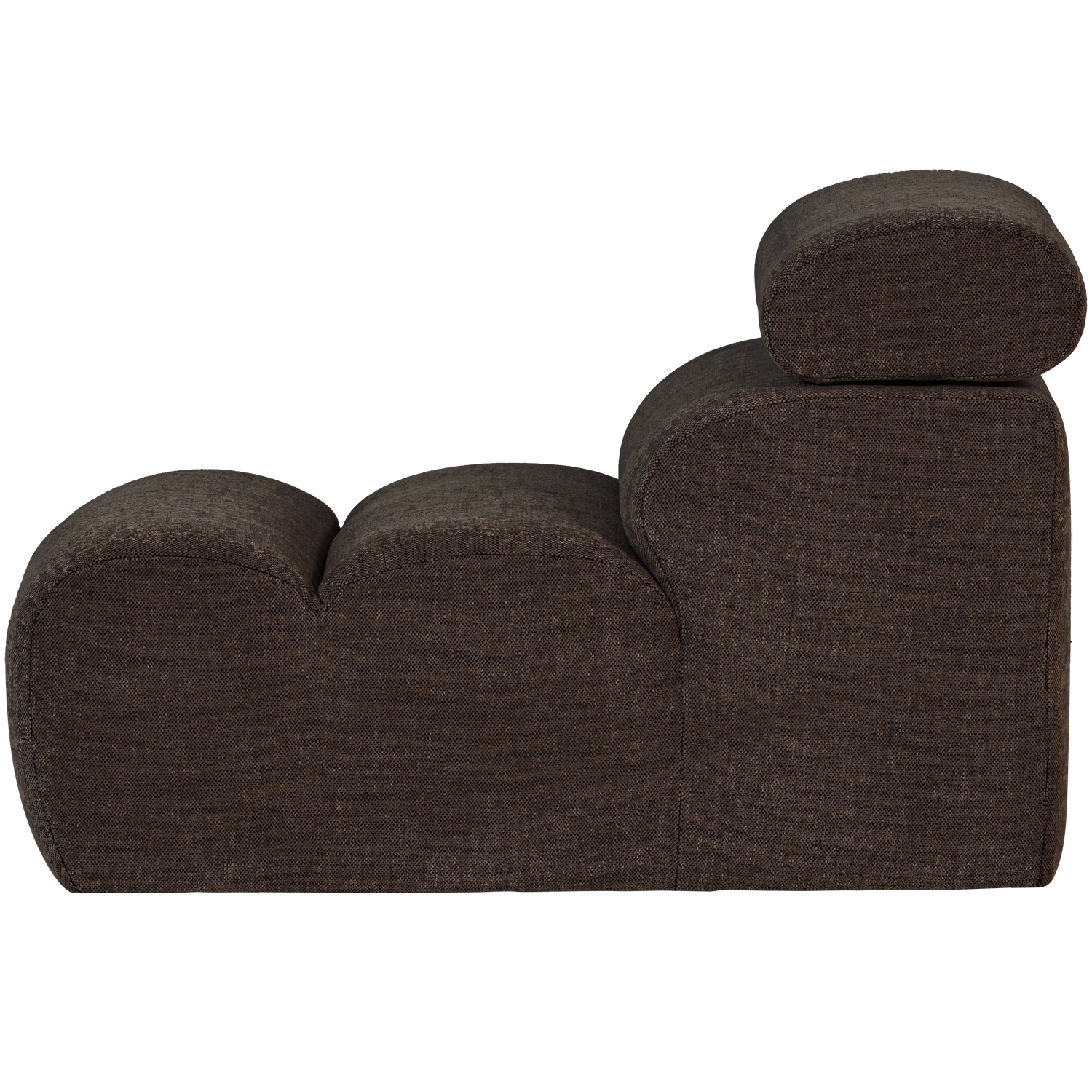 WOOOD Novi 1-Zits Element Bank - Polyester - Donkerbruin Melange