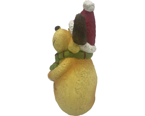 Decoratieve rendierlantaarn, mineraalsteen Lafiora, 19 x 14 x 35 cm, bruin