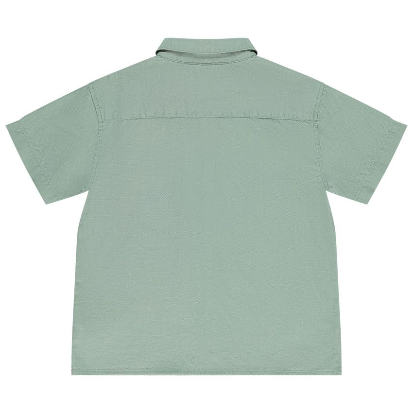 Chemise manches courtes print palmier pour garçon - Vert