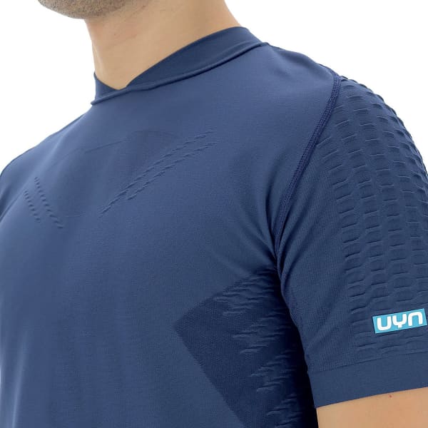 T-shirt running UYN MAN RUN FIT OW SHIRT SH_SL DRESS BLUE