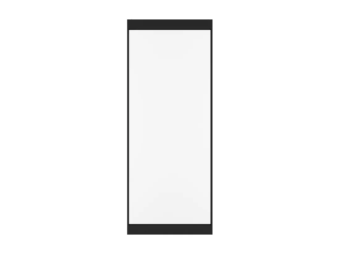 Porte coulissante avec rail invisible - aluminium et verre trempé dépoli - 93 x 210 cm - TORIPA