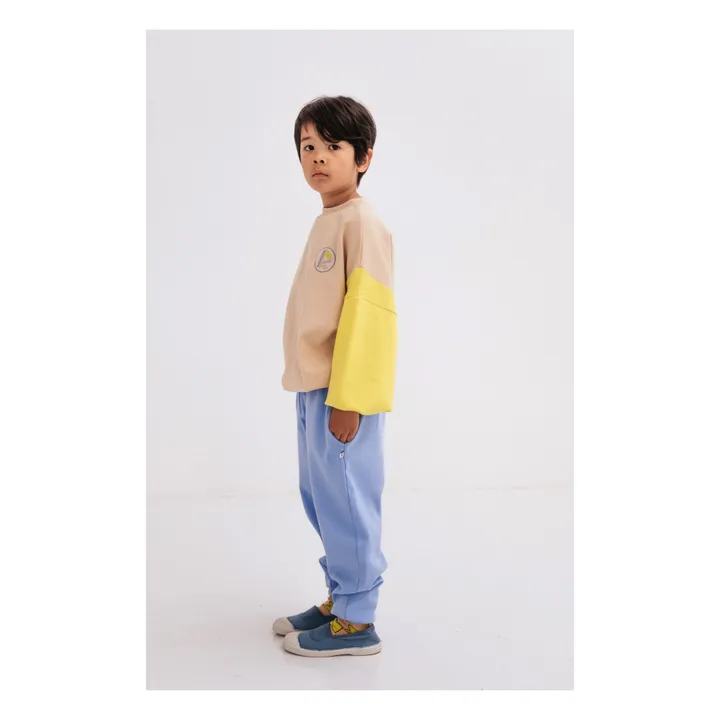 Repose AMS Sweat Coton Bio Colorblock | Beige