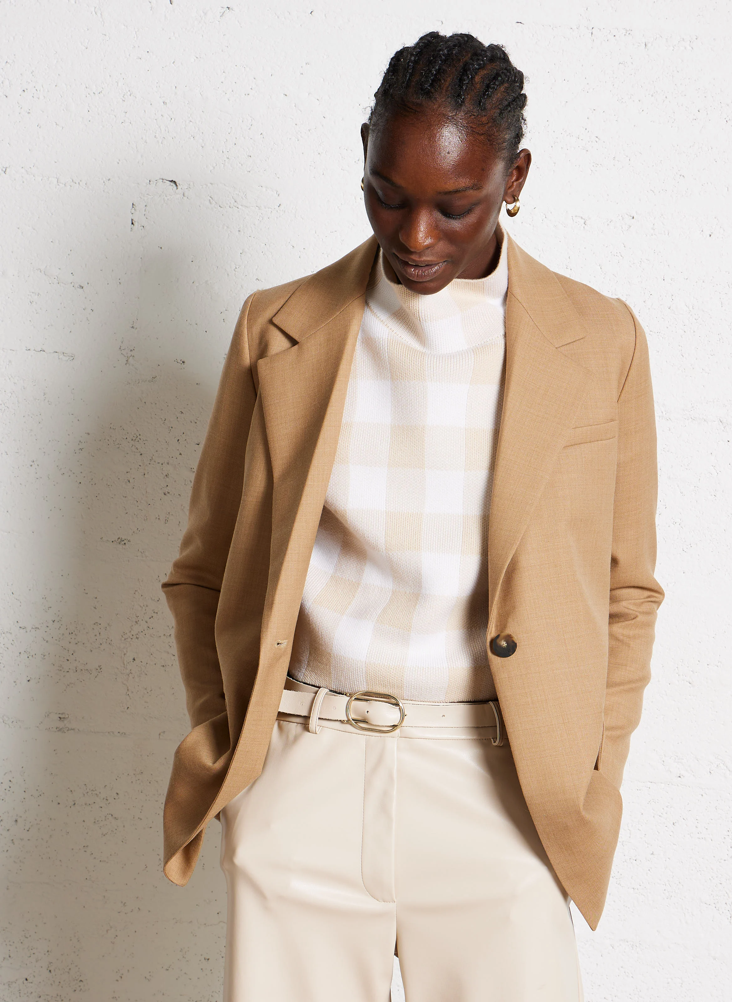 NORTON - Veste col tailleur masculine en laine vierge | Marron