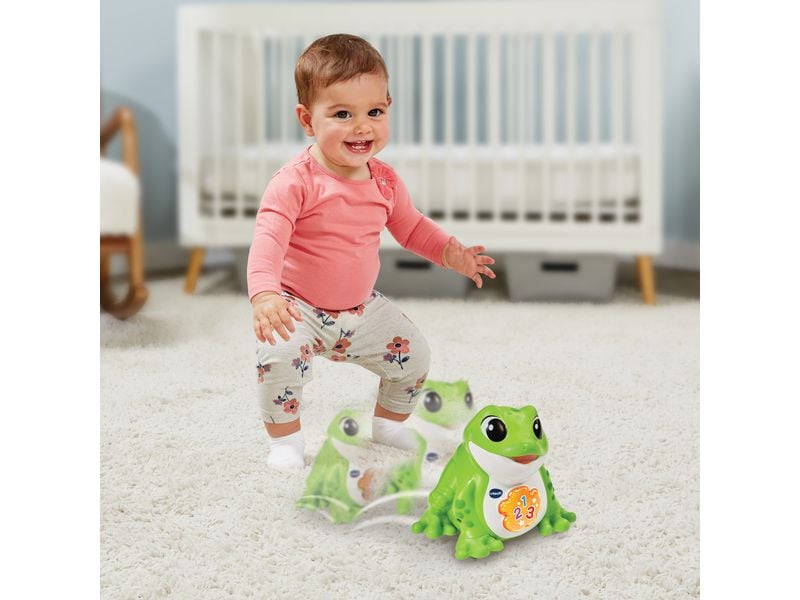 Vtech Beschäftigungsspielzeug Hüpfspass‐Frosch -DE- Musikspass mit dem energiegeladenen Frosch