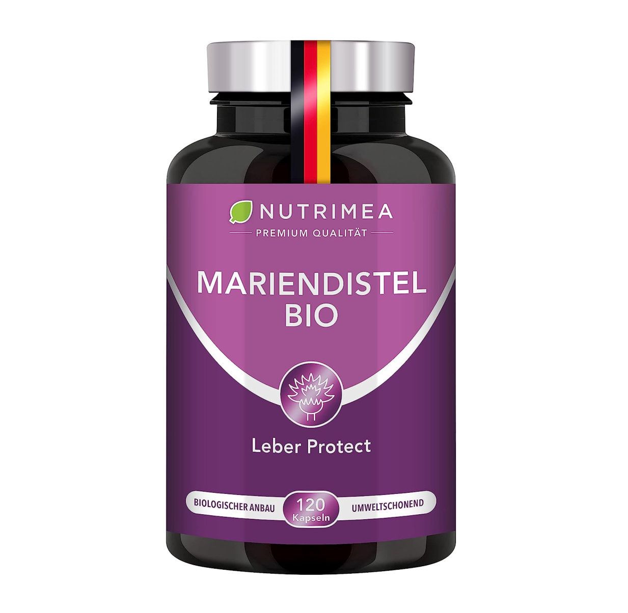 Nutrimea DETOX Mariendistel BIO | Natürlich Leber & Körper entgiften | Reines Mariendistel-Extrakt