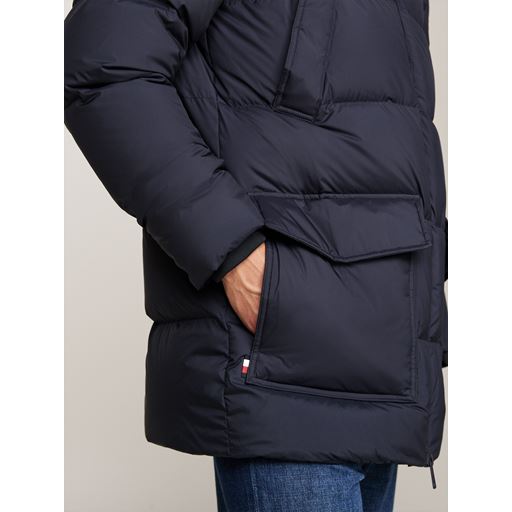 Tommy Hilfiger Quiltet Down Parka Jakke, Desert Sky, L