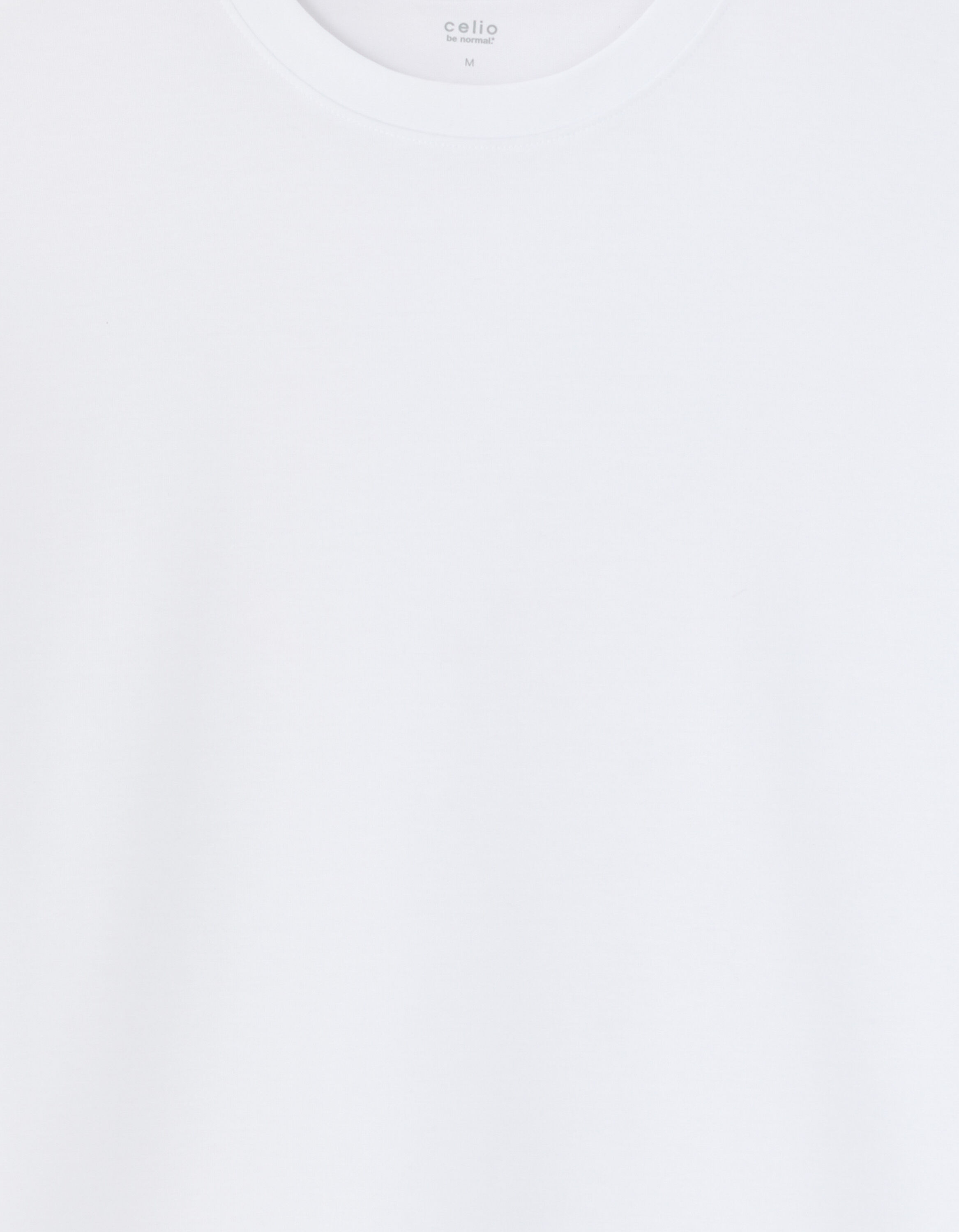 T-shirt oversize col rond - blanc