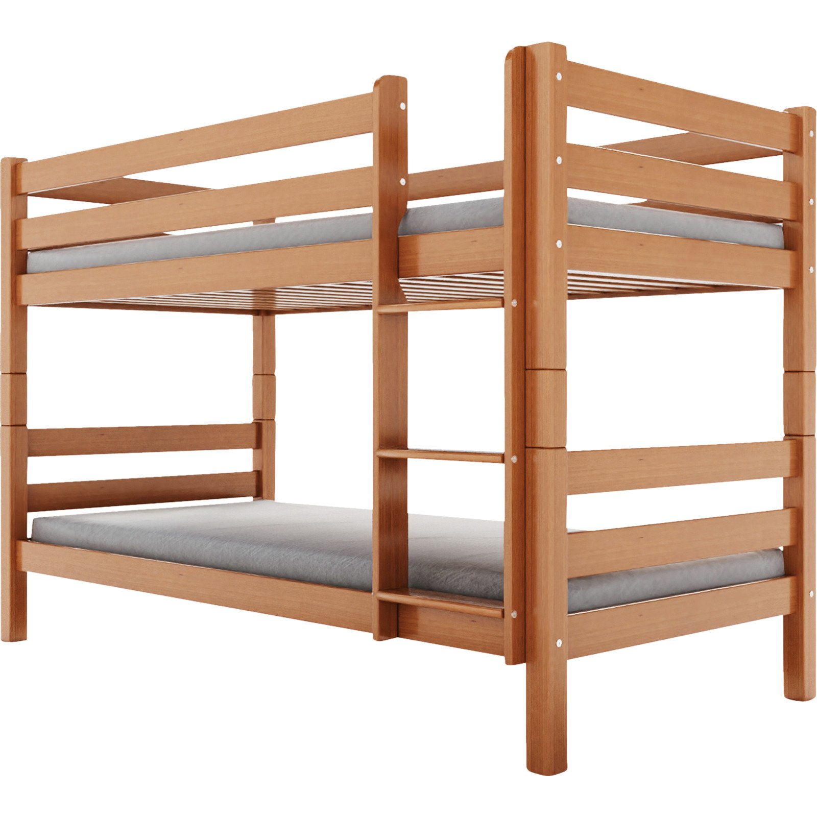 Hochbett Ella Buche massiv 2x 90 x 200 cm Buche weiss