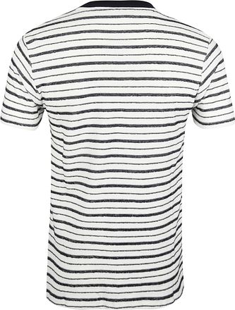 Dstrezzed T-shirt Reversed Strepen Wit 202816 kopen
